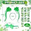 3 x 12Pcs St Patricks Day Headband Costume Accessories Set - Felt Clover Boppers Headband Shamrock Sunglasses Temporary Tattoos Irish Costume Accessories Irish Party Cosplay Favors