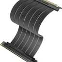 Okinos, PCI-E 4.0 Riser Cable, Compatible with RTX4090, RTX4080, RX7900XTX, PCIe 4.0 x16 High Speed Flexible Extender Card Extension Port 90 Degree Adapter, 200mm Black