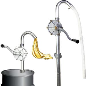 55 Gallon Drum Pump, Barrel Pump for engine oil, diesel fuel, gasoline, kerosene, Hand Pump for 55 Gallon Drum, 50, 5, 15, 30 gal Drum (Black)