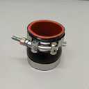 ID 2 to 2-1/2 inches Black Silicone Reducer Coupler with 2 T-Bolt Clamps 4 Layers of Polyester Reinforcement Suitable High Level Turbo Pipe