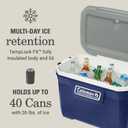 Coleman Classic Series Insulated Portable Cooler, Leak-Resistant Outdoor Hard Cooler Keeps Ice up to 5 Days, 52/70/120/150 Quart, 52qt