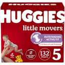 Amazon.com: Huggies Size 5 Diapers, Little Movers Baby Diapers, Size 5 (27+ lbs), 132 Count (2 Packs of 66), Packaging May Vary : Baby