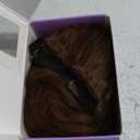 KooKaStyle Invisible Wire Hair Extensions with Transparent Wire Headband Adjustable Size 4 Secure Clips Long Wavy Hairpiece 16 Inch Medium Brown/4# for Women