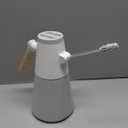 Electric Plant Mister with 180° Adjustable Long Nozzle, 2 Spray Modes, Battery Operated Garden Sprayer for Indoor Outdoor Plants – Minimalist White Design with Wood Grain Handle