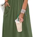 Summer Dresses for Women 2026 Maxi Casual Dress Beach Vacation Clothes Spring Trendy 2026 Elegant Classy Church Sundresses Army Green XL