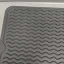 ZLR Silicone Dish Drying Mat for Kitchen Counter, Eco-Friendly Fast Dry Dish Mat, Easy Clean Multi Usage Drying Matt, Heat Resistant Trivet, 12" x 16" Large, Dark Gray