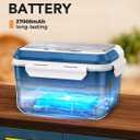EAST OAK XL 6.3 Cups Cordless Electric Lunch Box for Adults, Heated Lunch Box Battery Powered with Automatic Heating, Portable Food Warmer with Removable Tray Divider