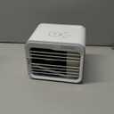 BLACK+DECKER Desktop Air Cooler, Personal Portable Fan with 3-Speeds, Evaporative Air Cooler with 0.5L Water Tank, Air Cooler Fan for Desk, Home, Office, Bedroom, and more, BDMC10, White/Gray