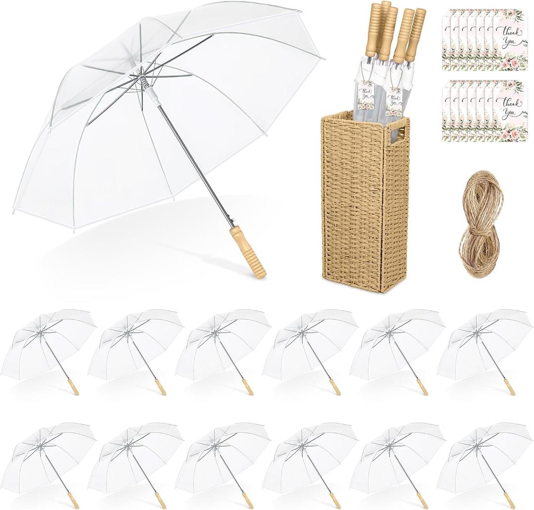Aodaer Wedding Umbrella Bulk with Foldable Storage Box Auto Open Foldable Umbrellas Windproof Travel Umbrella for Outdoor Activities, Wedding Anniversary Photography