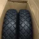 4.80/4.00-8" Tire and Wheel Flat Free 2 PCS, 16" Solid Wheelbarrow Tire with 5/8" & 3/4" Bearings,3"-7" Centered Hub, 14"-16" Universal Fit for Hand Truck/Garden Trailer/Trolley/Wagon, 15.35 inches