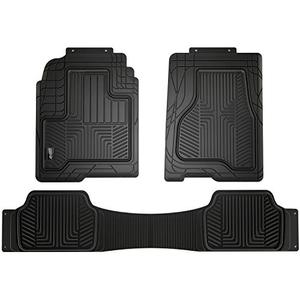 SmartFit Truck Floor Protector, Universal Floor Mats for Trucks, All-Season & Heavy-Duty Mats, Trim to Fit for Full Coverage, Premium Quality and Easy to Clean, Black (2-Piece)