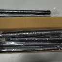 Tension Curtain Rod Long Curtain Rods No Drilling 43-100 Inch Adjustable Black Shower Curtain Rod 1.1 Inch Diameter Thick Heavy Duty Shower Rod for Windows Bathroom Outdoor No Rust