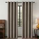 100% Blackout Curtains for Bedroom, Luxury Chenille Thermal Insulated Drapes for Living Room, Energy Saving Room Darkening 84 Inch Long Curtains, Grommet Top, 2 Panels, 52" W x 84" L, Brown