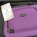 U.S. Traveler Rio Lightweight Softside Rolling Carry-on Suitcase, 2-Wheel Set, Purple, 21"/14"