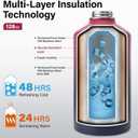 DYSANKY Gallon Insulated Water Bottle with Portable Carrier Bag for Outdoor