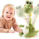 TUMAMA Dinosaur Dancing Interactive Baby Toy, Mimicking Twisted Electronic Soft Plush Toy with Talking Recording Repeat Talking, Talking Dinosaur Toys for Girls and Boys