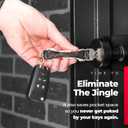 KEYSMART Key Holder for Keychain - Compact Key Organizer for Key Chain, Minimalist Clutter-Free EDC Keychains Key Ring, Red Forged Carbon Fiber, 14 Keys