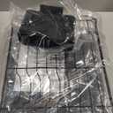 Kitsure Dish Drying Rack for Kitchen Counter, Stainless Steel Sink Organization and Storage Essentials with Cutlery Holder, Home and Appartment Decor, 12''W x 15.5''L, Black