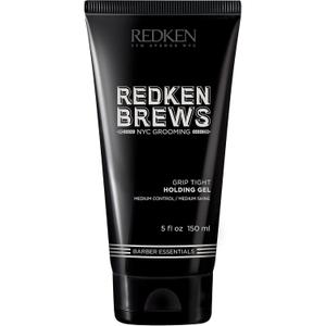 Redken Brews Holding Gel For Men For All Hair Types - Medium Hold Styling & Shine and Flake-Free With No Crunch Styling, Great For Curly Hair