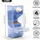 AOTU Automatic Bird Feeder for Cage Crack-Resistant Plastic Parakeet Cage Accessories No Mess Bird Cage Seed Catcher for Small Medium Birds Parrots Cockatiels Parakeets Conures Canaries (Light Blue)