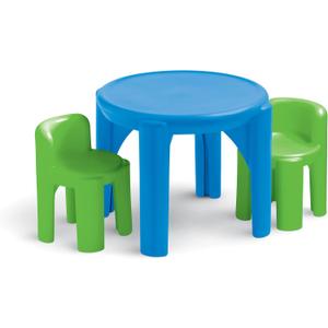 Little Tikes Bright 'n Bold Table & Chairs, Green/Blue, 24 x 24 x 18