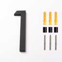 6" Floating Modern Address House Number,Modern Metal Anti-Rust House Numbers with Nail Kits for Door Garden Mailbox Decor Visibility Signage (black, 1)