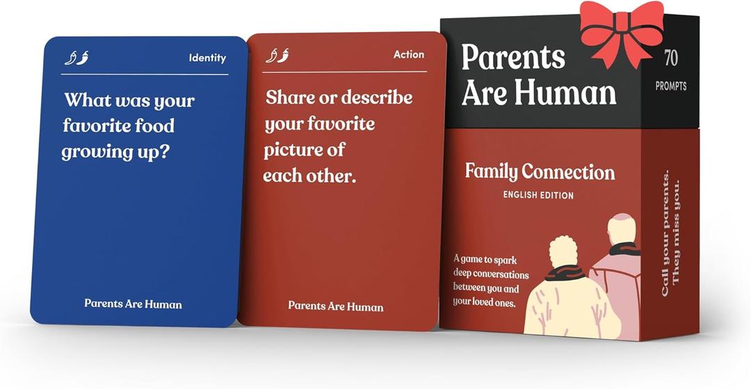 Parents Are Human, Relationship Cards, Get to Know Each Other Better, Parents, Families, Teens & Kids Relationship Building, Light & Deep Questions, 70 Questions & Activity Cards, English