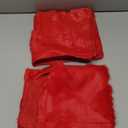 LOMCHEN Valentines Day Throw Pillow Covers 16x16 inch Set of 2 for Valentines Day Decorations Red Soft Plush Faux Fur Wool Love Heart Pillow Covers for Sofa Living Room Couch Bed