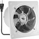 8 inch Exhaust Fan, 735CFM Wall Mounted Vent Fans, Ventilation Fan Bathroom Garage Attic Exhaust Fan Ceiling and Wall Mount Fan for Kitchen/Bathroom, 110V 80W (White-A)