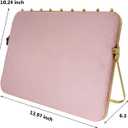 TANG SONG 10.24 Dual-Tone Metal Necklace Display Stand with Velvet Base Jewelry Holder for Retail & Home (Pink/White)