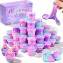48 Pack Mini Galaxy & Mermaid Slime Cups | Super Soft & Non-Sticky Party Favors for Kids, Bulk Classroom Prizes, Birthday Gift, Goodie Bag Stuffers for Boys and Girls Ages 8-12
