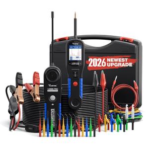VDIAGTOOL V200 PRO Upgrade Kit Automotive Power Circuit Probe Tester with 30PCS Back Probe Kit, 12/24V Electrical Short and Open Circuit Finder AC/DC Voltage Test Activating Component 40Ft Cable