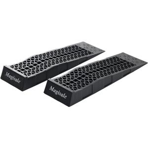 Magisale Low Profile Plastic Car Service Ramps 3 Ton Heavy Duty Truck Vehicle Ramps for Oil Changes& Maintenance- 2 Pack