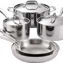 Tramontina Tri-Ply Clad Stainless Steel 8-Piece Cookware Set with Lids, Pots and Pans Kitchen Set, Induction-Ready, Dishwasher-Safe, NSF-Certified, Made in Brazil