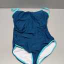 Eomenie Women's One Piece Swimsuit Tummy Control Slimming Bathing Suit Color Block Spaghetti Strap 1 Piece Swim Suit Swimwear M