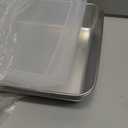 stainless steelFood Storage Containers setsstorage box with lidfreezer FrozenKitchen tray with lidOven plateSide dish plate Freezer & Dishwasher Safe (3-Pack)