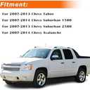 Headlights Assembly for 2007-2014 Chevy Tahoe /07-13 Chevy Suburban Avalanche Replacement Headlights Driver and Passenger Side Pair, Chrome Housing Amber Side