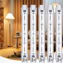 R7S 118MM T3 500W Bulb, 5 Pack Long Lasting R7S Halogen Bulb Dimmable, R 7S 500W 120V with R 7S Base 2800K Warm White, 118MM T3 for Work, Security, Landscape Lights, Floor Lamps