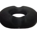 Kieba Hemorrhoid Treatment Donut Tailbone Cushion, Prostate Pillow, Pregnancy, Post Natal, Bed Sores, Coccyx, Sciatica, 18 Inches. Ultra Premium Comfort Foam (Black)