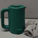 650ml Small Electric Kettle with 6 Temperature Control,800W Dual Voltage 110-240V Fast Heat Hot Water Boiler,304 Stainless Steel Portable Travel Electric Kettle Small,12H Keep Warm (Green)