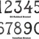 QCAA Traditional Heavy Solid Brass House Number 6, 4", US10B Oil Rubbed Bronze, 1 Pack, Made in Taiwan