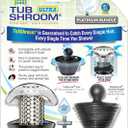 TubShroom Ultra Revolutionary Bath Tub Drain Protector Hair Catcher/Strainer/Snare, Stainless Steel, Stainless Combo