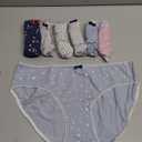 Women's Underwear Mid Rise Cotton Hipster Panties Soft Stretch Briefs Breathable Ladies Underpants With Bows 7 Pack, Size XL