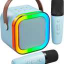 Mini Karaoke Machine for Kids Adults, 2026 TOP Birthday Gifts for Girls 3,4,5,6,7,8+Year Old Toddler Toys(Blue)