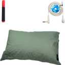 NAGS Grounding Pillowcase King Size with 5% Silver Fiber 95% Soft Cotton Pillow Case Improve Sleep Anxiety Relief (Green, King 20 * 36inch) 1PCS