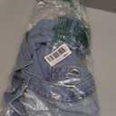 Women's Button Down Long Sleeve Cropped Denim Jean Jacket with Pockets (Blue, XXL)