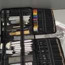 HIFORNY 126 PCS Drawing Kit Sketching Pencil Set,Sketch Pencils Art Supplies with 3-Color Sketchbook,Graphite,Charcoal,Blending Tools,Drawing Pencils for Adults Artists in Zipper Case