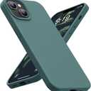 OuXul for iPhone 14 Case, iPhone 13 Case Shockproof Liquid Silicone Protective Phone Case with Soft Anti-Scratch Microfiber Lining Ultra Slim Drop Protection Phone Cover 6.1 inch(Forest Green)