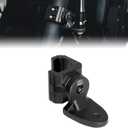 KEMIMOTO 1-Pack UTV Whip Light Mount Flag Pole Mount Light Bar Bracket CB Antenna, Compatible with Polaris Ranger General Can-Am Defender Commander Maverick Sport Trail Pro-Fit Cage, Black