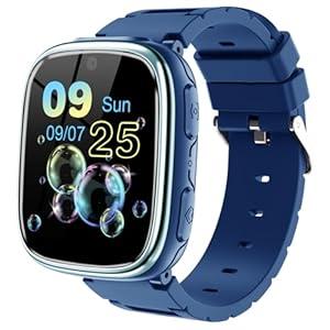 4G Kids Smart Watch GPS Tracker, Smartwatch for Kid with SIM Card, Calling, Voice Chat, Class Mode, SOS, Pedometer, Alarm, Games, HD Touch Screen Phone Watch Gift for 4-12 Girls Boys, Black Grey